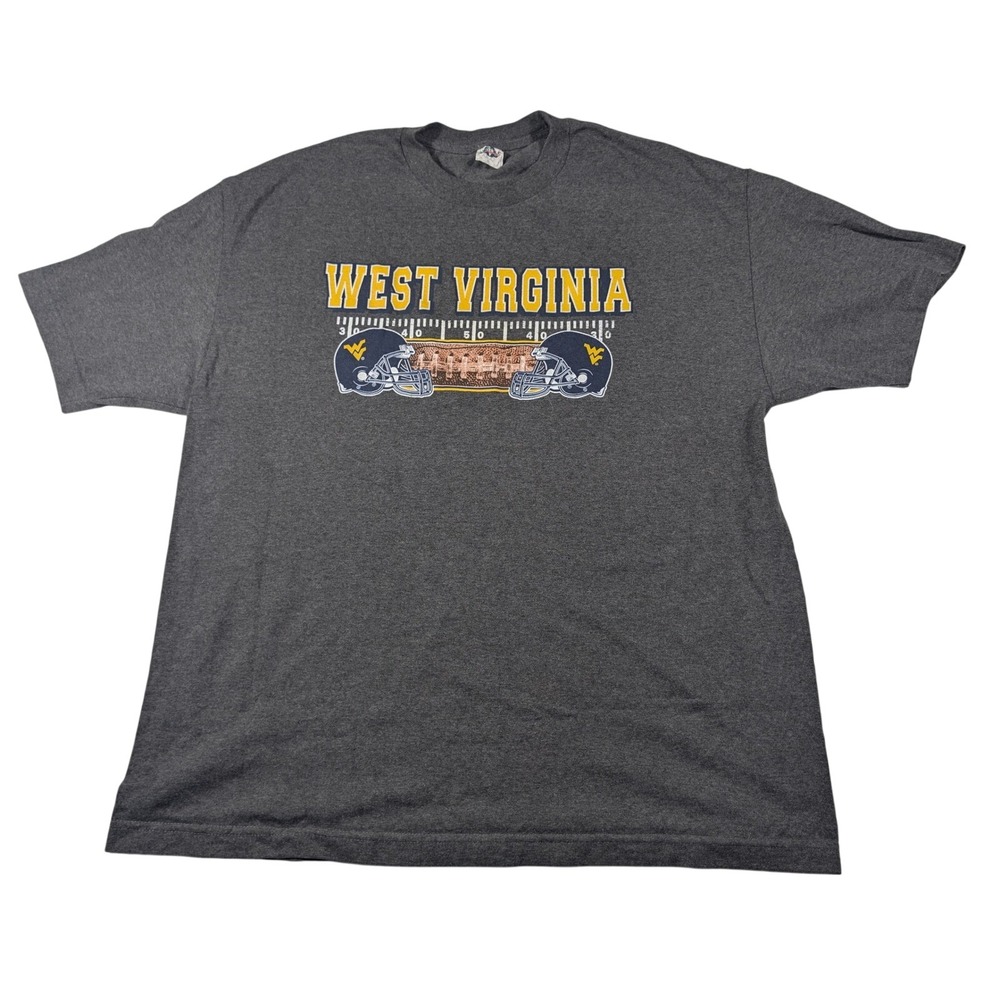 Alstyle T-Shirt Mens XL Gray WV Mountaineers Football NCAA Graphic Tee